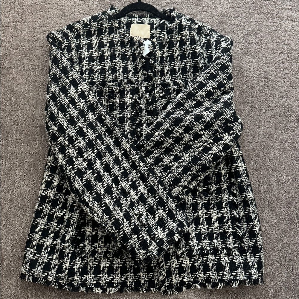 NEW H&M HOUNDSTOOTH JACKET | SZ L